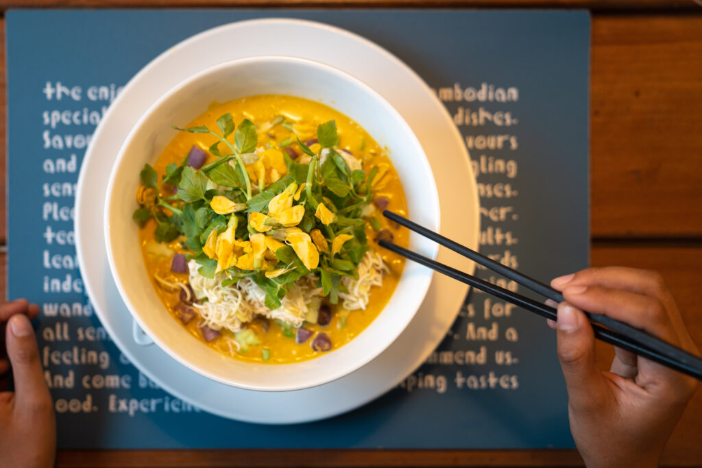 Food at recommended restaurant, Haven In Wat Damnak in Siem Reap