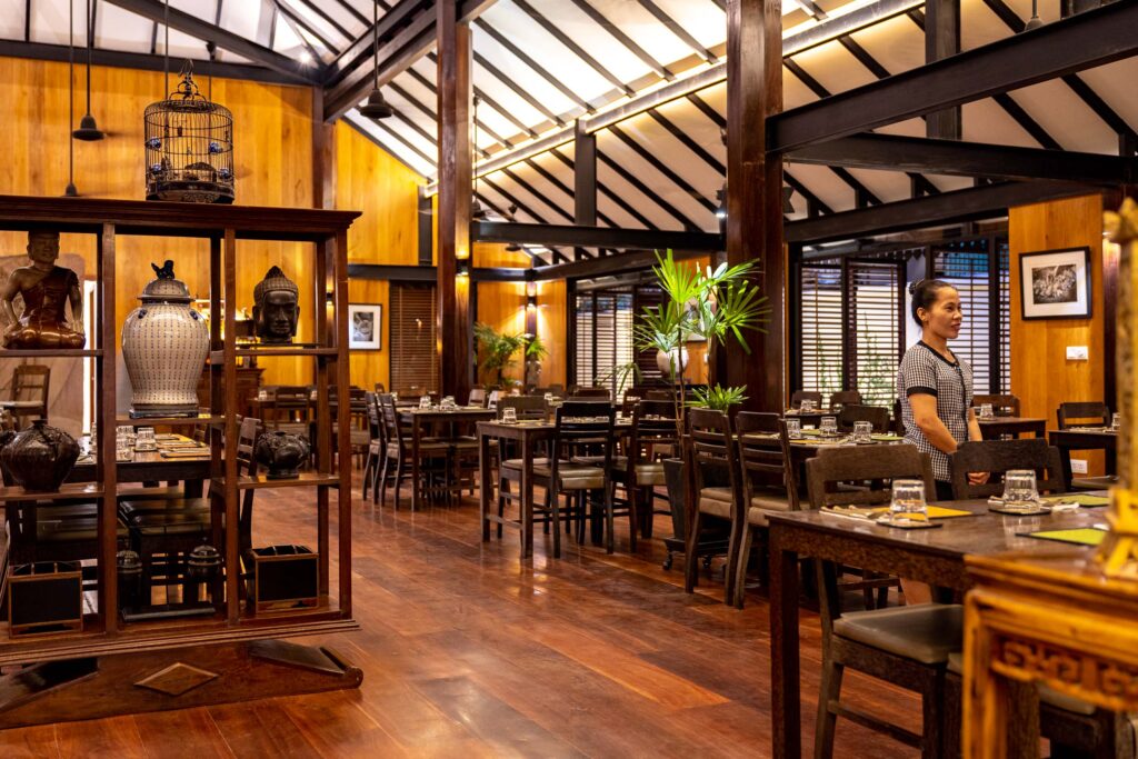 Atmosphere at recommended restaurant, Sugar Palm, In Wat Bo in Siem Reap