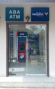 ABA Bank ATM at Angkor Parvis near Angkor Wat