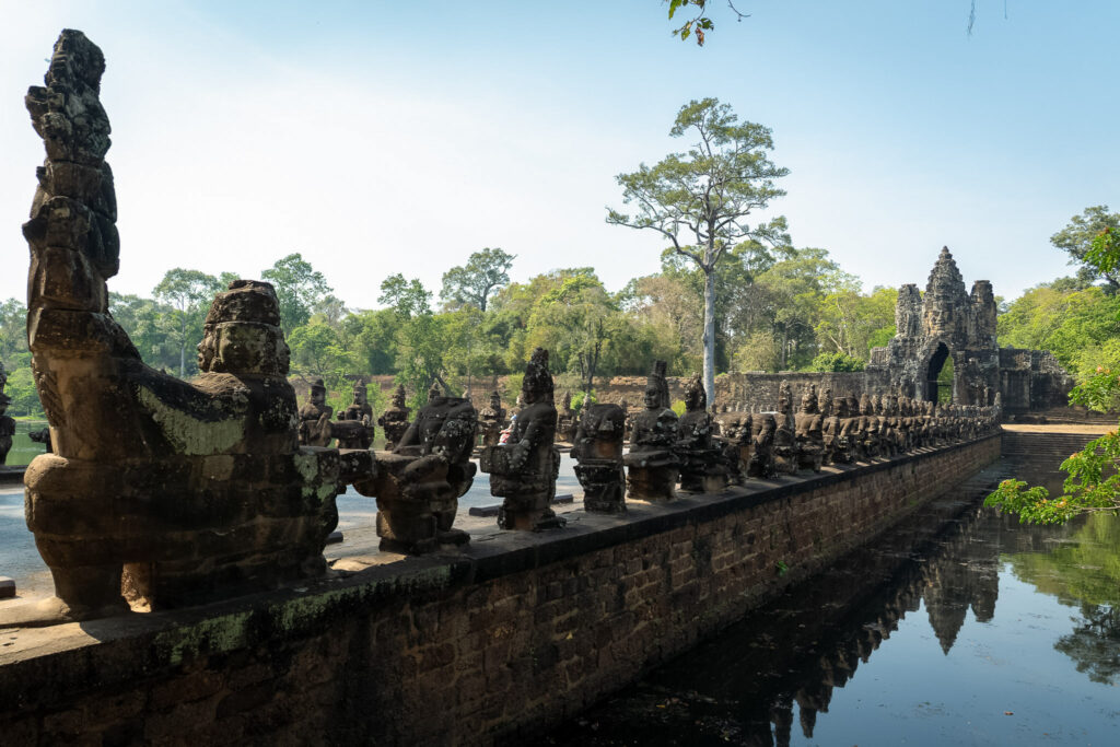 Angkor Thom South Gate causeway and moat