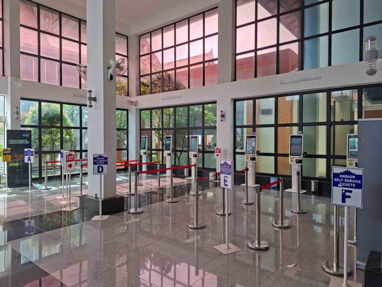 Self service ticket machines at the Angkor Enterprise main ticket Office for Angkor Wat tickets