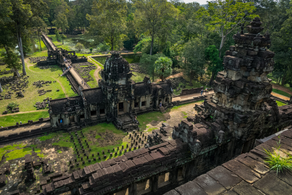 Elevated view across Baphuon Temple and surrounding forest
