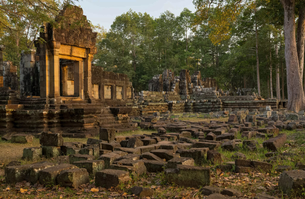 Ancient stone doorway and ruins at Baphuon Temple