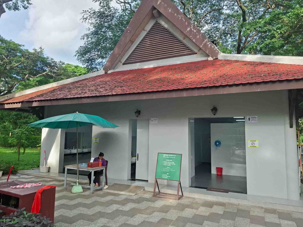 restroom at angkor parvis with disabled bathroom